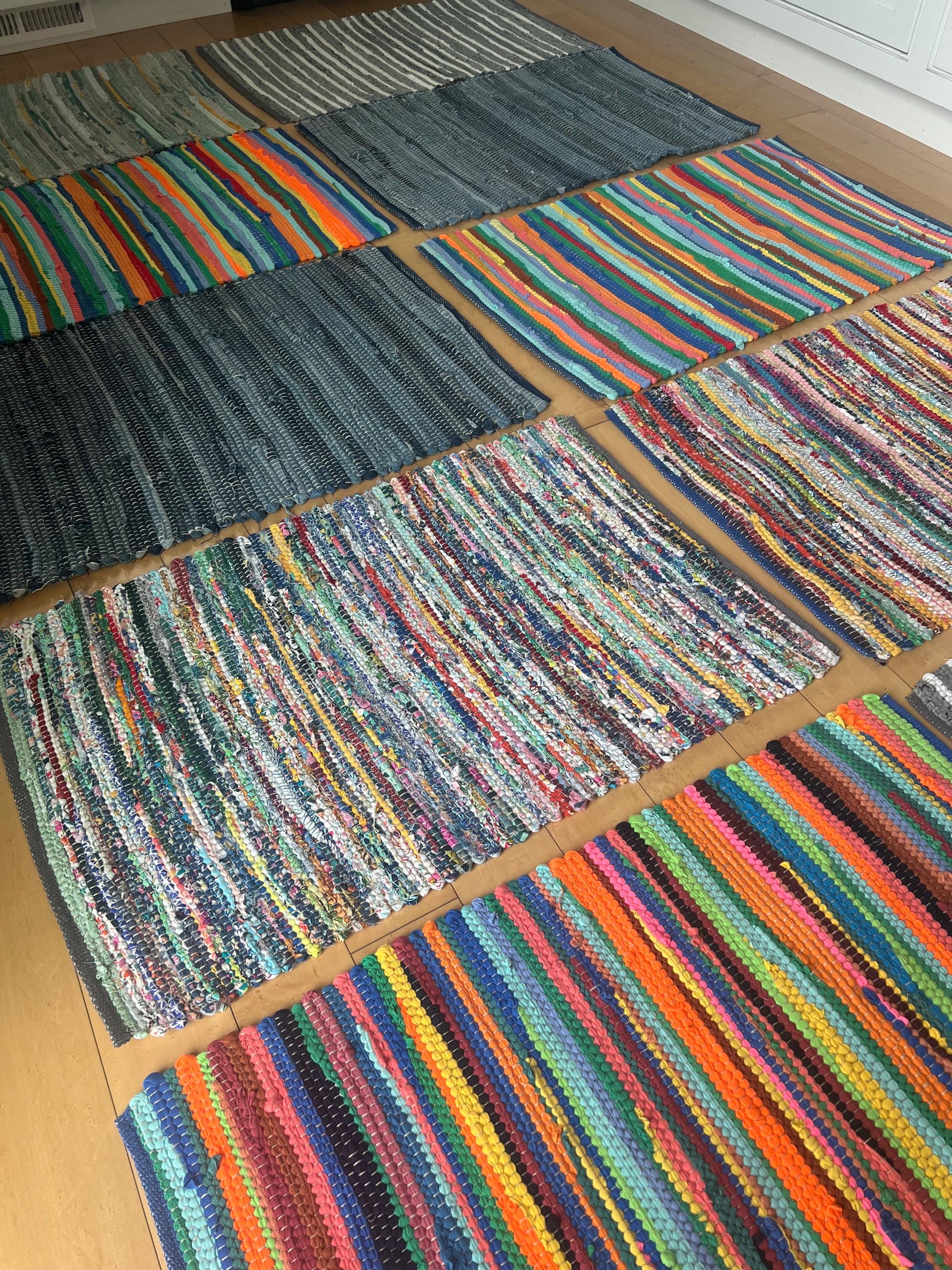 Woven Rag Rug Denim